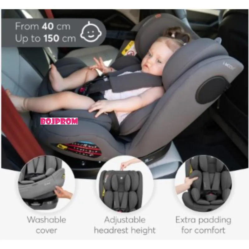 KIKKA BOO AUTOSJEDALICA I-MOOVE 2 I-SIZE DARK GREY 31002100102 