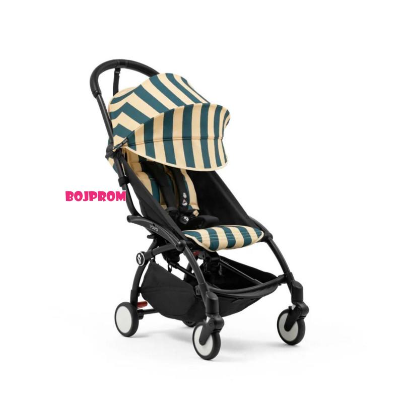 STOKKE YOYO3 SASIJA/KONSTRUKCIJA BLACK 646002 I YOYO3 SPORTSKO SJEDISTE 6+ COLOR PACK RIVIERA MONACO 646416 