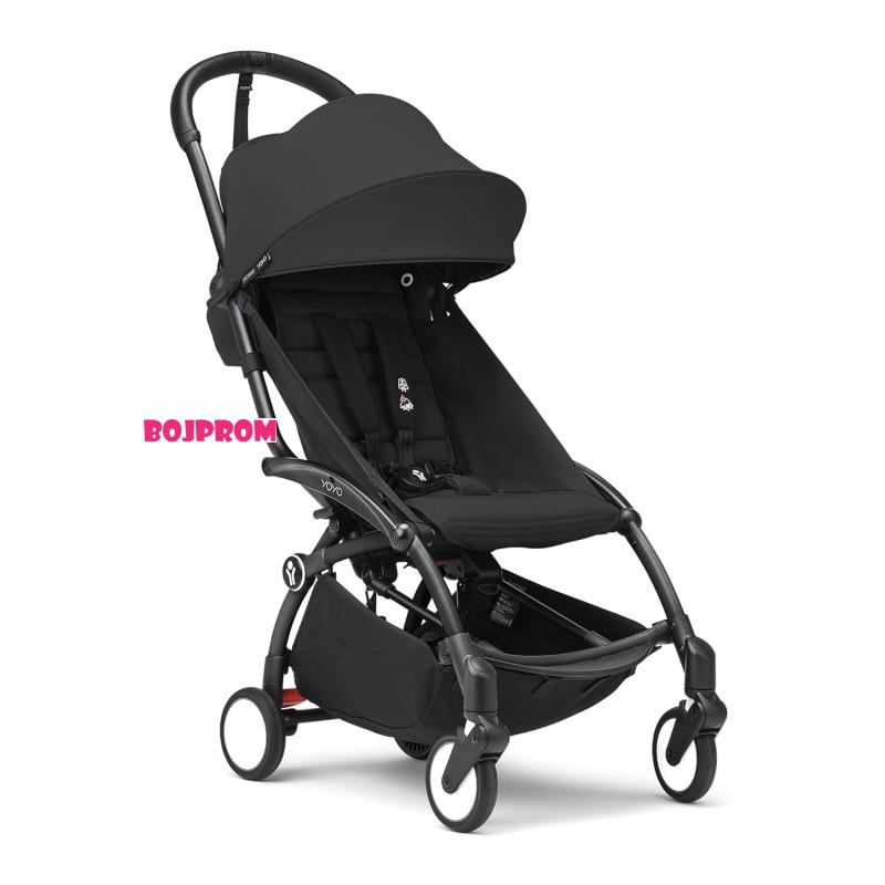 STOKKE YOYO3 SASIJA/KONSTRUKCIJA BLACK 646002 I YOYO3 SPORTSKO SJEDISTE 6+ COLOR PACK BLACK 646403 