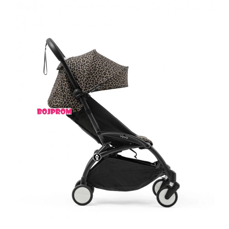 STOKKE YOYO3 SASIJA/KONSTRUKCIJA BLACK 646002 I YOYO3 SPORTSKO SJEDISTE 6+ COLOR PACK LEOPARD 646413 