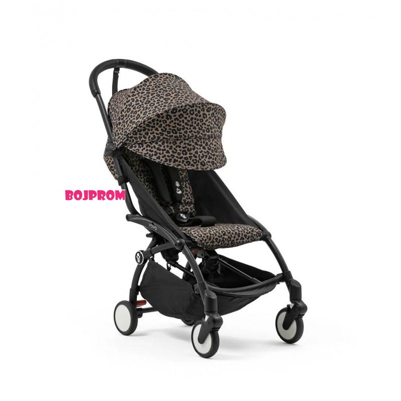 STOKKE YOYO3 SASIJA/KONSTRUKCIJA BLACK 646002 I YOYO3 SPORTSKO SJEDISTE 6+ COLOR PACK LEOPARD 646413 