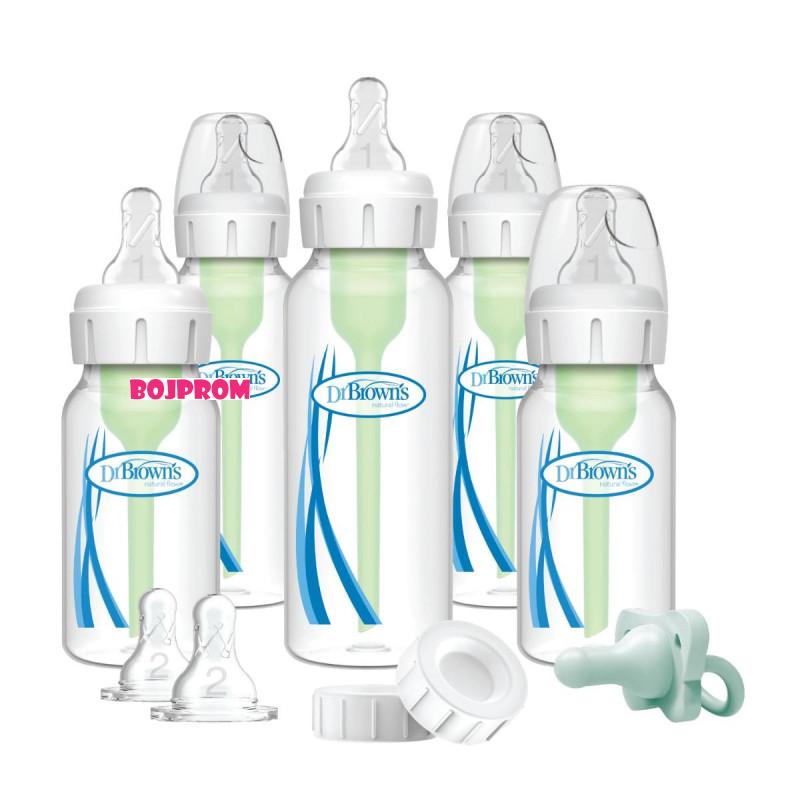 DR BROWNS PLASTICNI SET FLASICA 3X250ML,2X120ML,2 CUCLE VELICINE 2 SB05005 