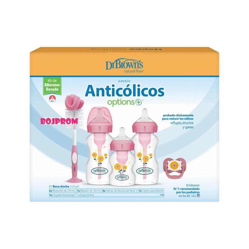 DR BROWNS POKLON SET PAKOVANJE FLASICA ROZE 2X270ML,1X150ML,2 CUCLE,CETKA WB03610 