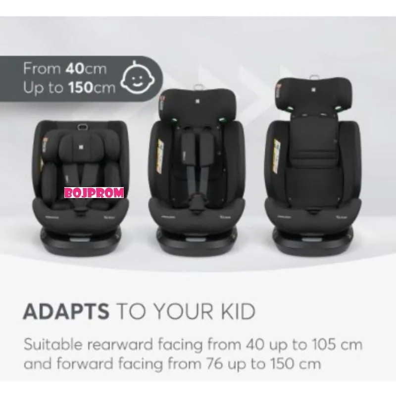KIKKA BOO AUTOSJEDALICA I-HIKE I-SIZE BLACK 2026 31002100077 