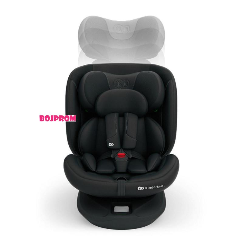 KINDERKRAFT AUROSJEDALICA I-GROW 2 PLUS I-SIZE BLACK 54780 
