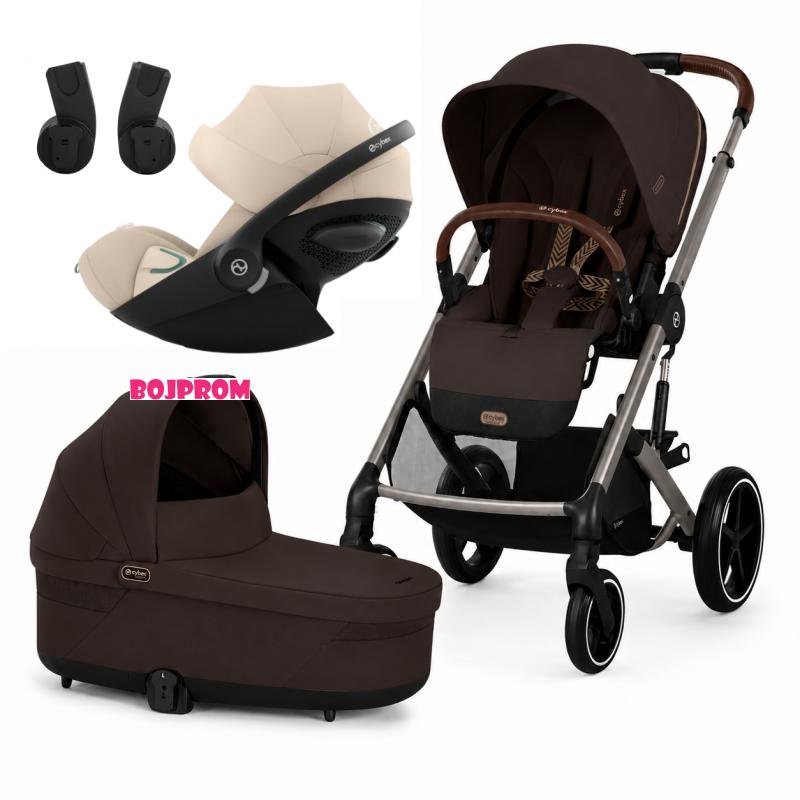 CYBEX KOLICA BALIOS 3U1 CHOCOLATE(KOLICA,KORPA,AUTOSJEDALICA CLOUD G3 PLUS ALMOND BEIGE 526001349) 