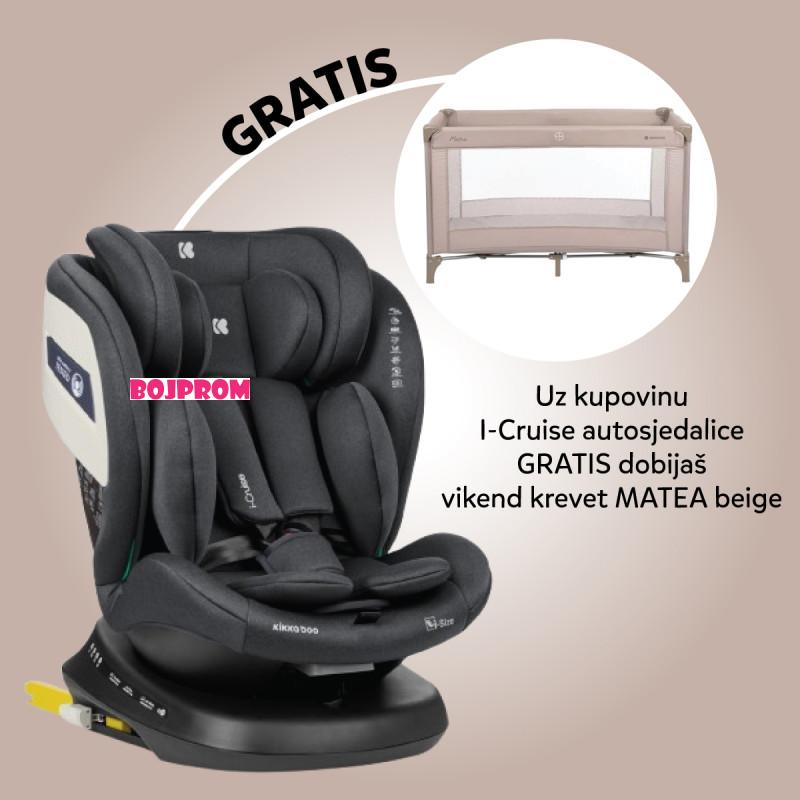 KIKKA BOO AUTO SJEDALICA I-CRUISE I-SIZE BLACK 31002100056 