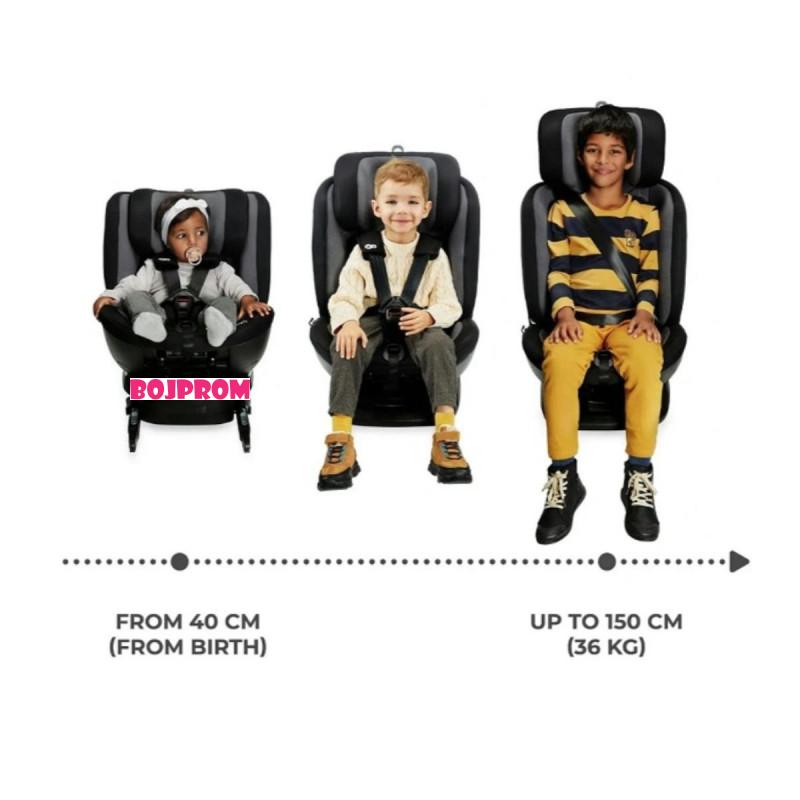 KINDERKRAFT AUTOSJEDALICA XPEDITION 2 I-SIZE BLACK 40742 