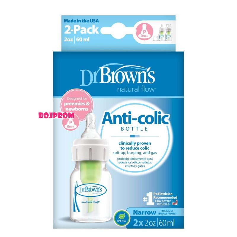 DR BROWNS PLASTICNA FLASICA 60ML 2 U PAK. SB2200 
