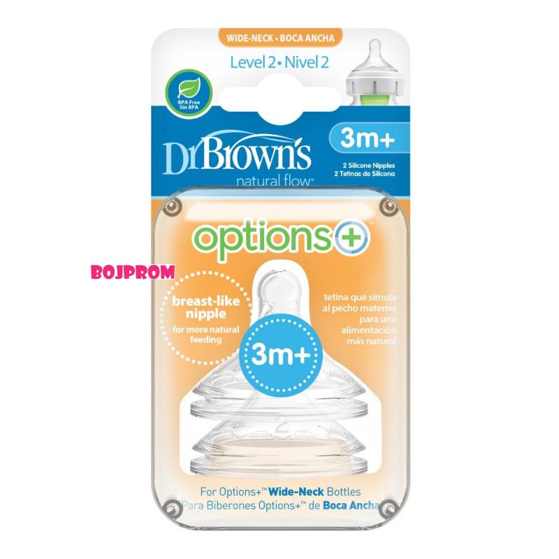 DR_BROWNS SILIKONSKA CUCLA ZA FLASICU VEL.2 2UPAK.WN2201 