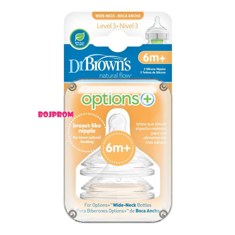 DR_BROWNS SILIKONSKA CUCLA ZA FLASICU VEL.3 2UPAK. WN3201 