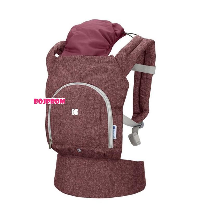 Kikka boo NOSILJKA7KENGUR ZA BEBE HOODY DARK RED 