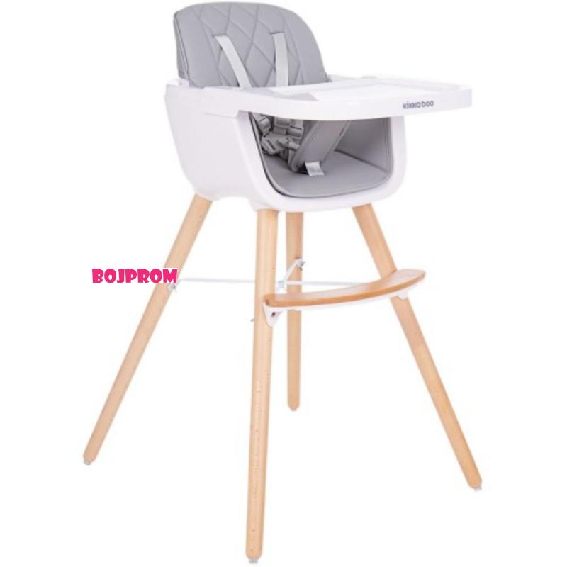 KIKKA BOO STOLICA ZA HRANJENJE WOODY GREY 31004010082 