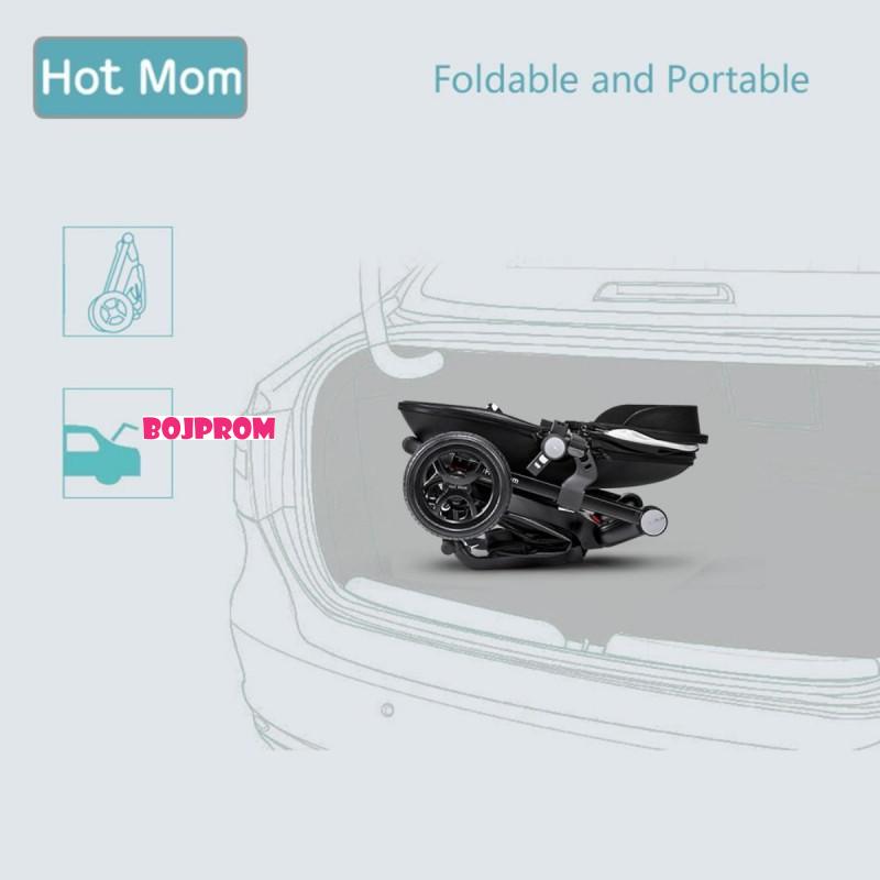 HOT MOM KOLICA HOT MOM BLACK 2U1 F022BLACK 