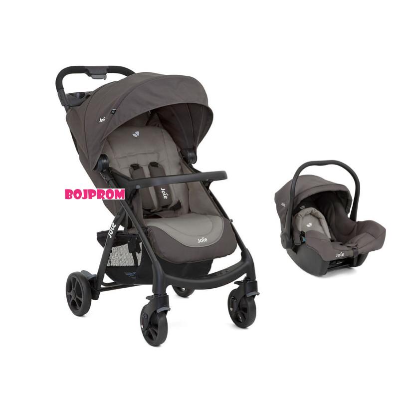Joie KOLICA TS MUZE LX JUVA DARK PEWTER + AUTOSJEDALICA/JAJE 
