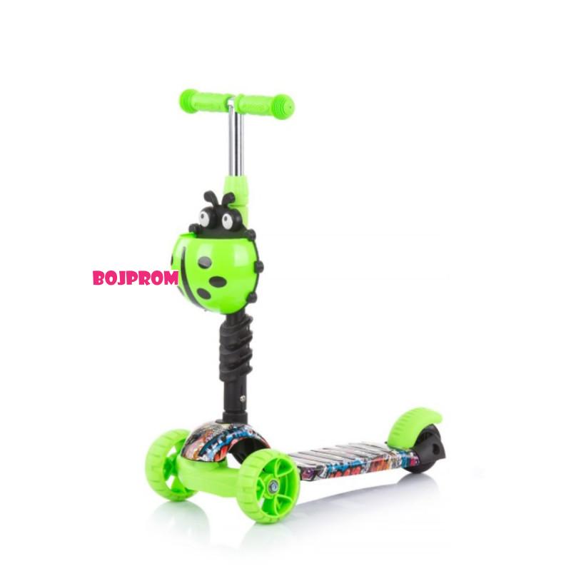 CHIPOLINO TROTINET KIDDY EVO W/HANDLE GREEN GRAFFITI DSKIEH022GG 