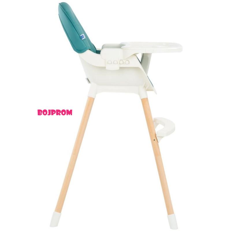 KIKKA BOO STOLICA ZA HRANJENJE NUTRI WOOD 2U1 PETROL GREEN 31004010117 