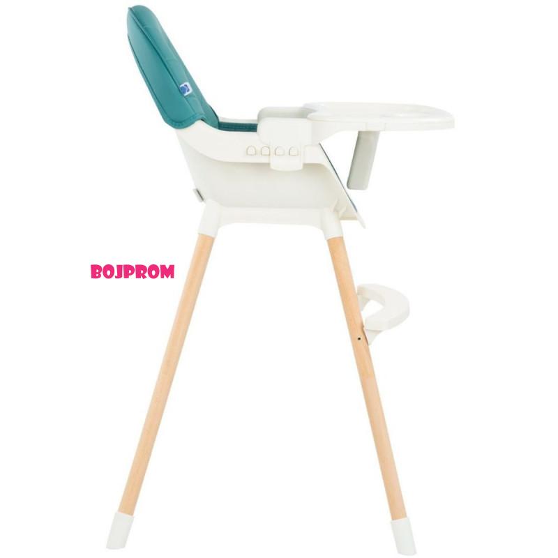 KIKKA BOO STOLICA ZA HRANJENJE NUTRI WOOD 2U1 PETROL GREEN 31004010117 