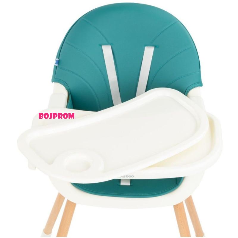 KIKKA BOO STOLICA ZA HRANJENJE NUTRI WOOD 2U1 PETROL GREEN 31004010117 