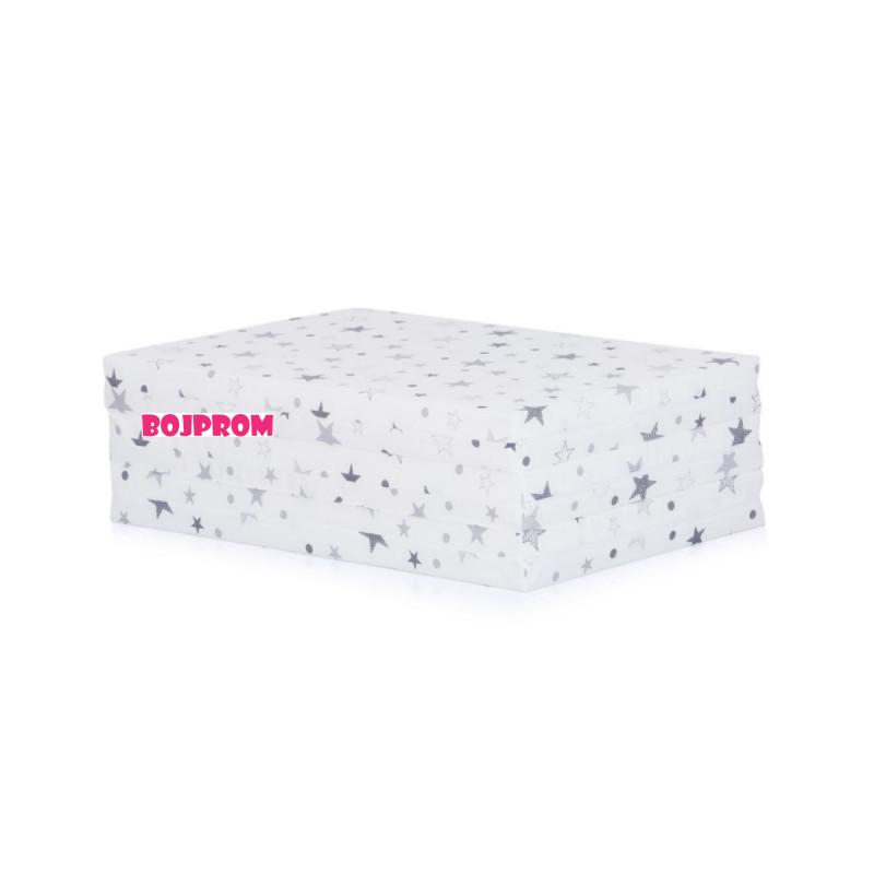 CHIPOLINO PREKLOPIVI DUSEK 60/120/6 WHITE/GREY STARS MAT02201WHGR 
