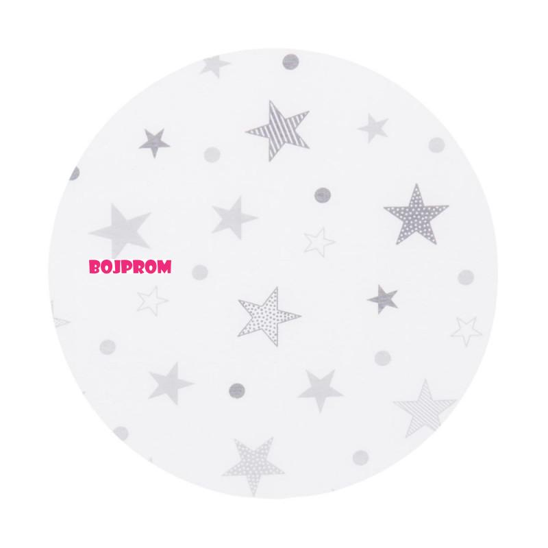 CHIPOLINO PREKLOPIVI DUSEK 60/120/6 WHITE/GREY STARS MAT02201WHGR 