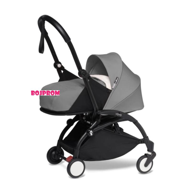 STOKKE YOYO KOLICA 0+ NEWBORN SET BLACK 595303 - CRNA KONSTRUKCIJA 
