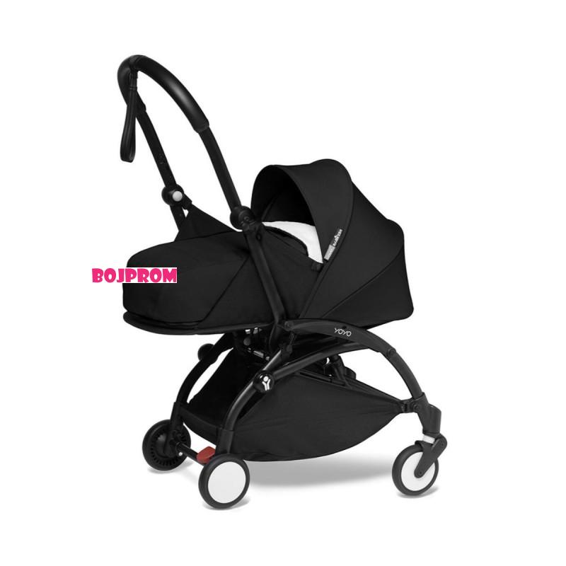 STOKKE YOYO KOLICA 0+ NEWBORN SET BLACK 595303 - CRNA KONSTRUKCIJA 