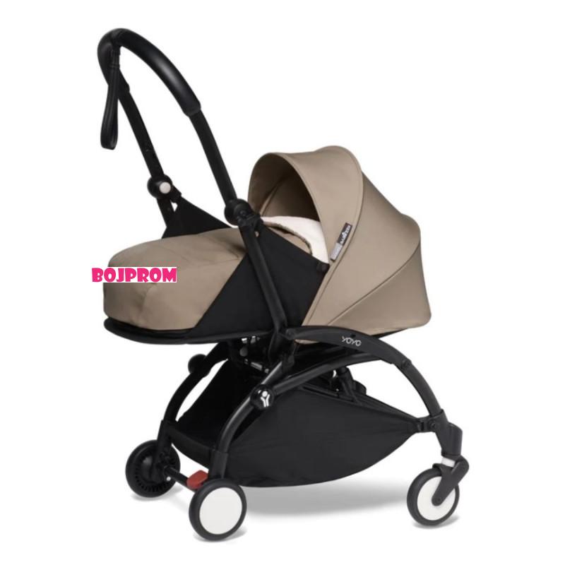 STOKKE YOYO KOLICA 0+ NEWBORN SET TAUPE 595304 - CRNA KONSTRUKCIJA 