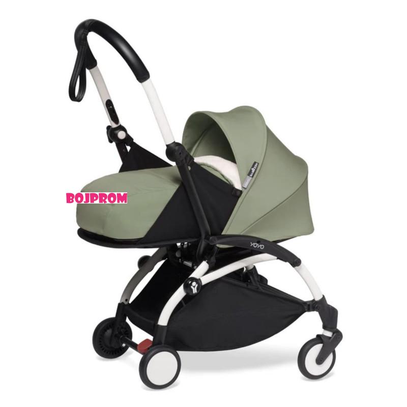 STOKKE YOYO KOLICA 0+ NEWBORN SET OLIVE 595311 - BIJELA KONSTRUKCIJA 