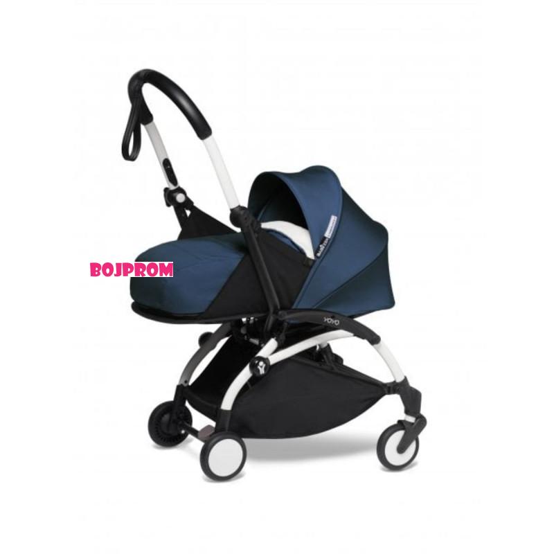 STOKKE YOYO KOLICA 0+ NEWBORN SET AIR FRANCE BLUE 595307 - BIJELA KONSTRUKCIJA 
