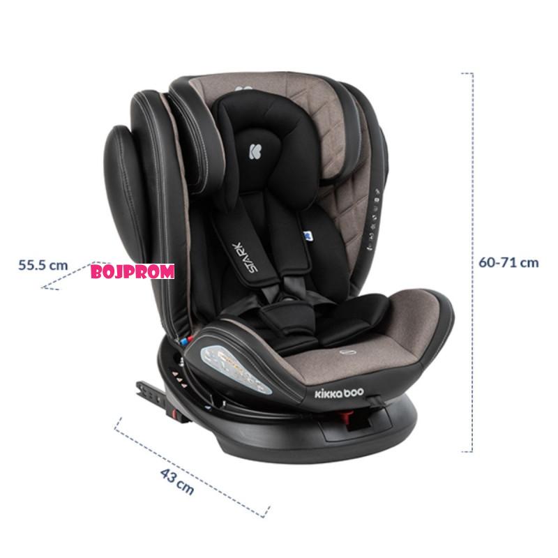 KIKKA BOO AUTOSJEDALICA STARK ISOFIX BLACK 2023 31002070085 