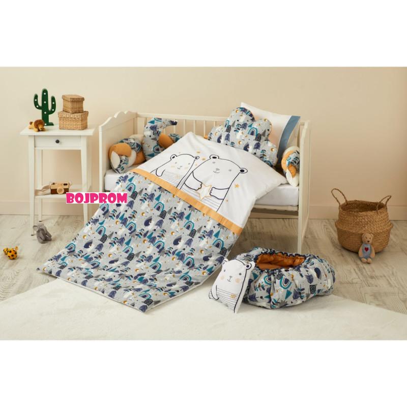 BEBETTO BEBI POSTELJINA U487 MUSTARD 