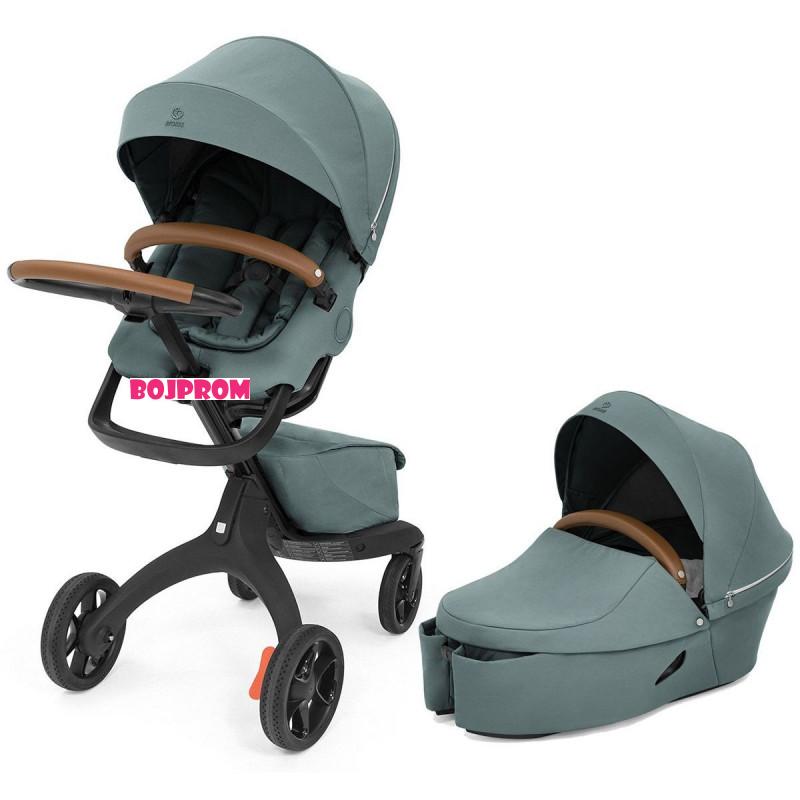 Stokke XPLORY KOLICA X COOL TEAL + KORPA XPLORY COOL TEAL 