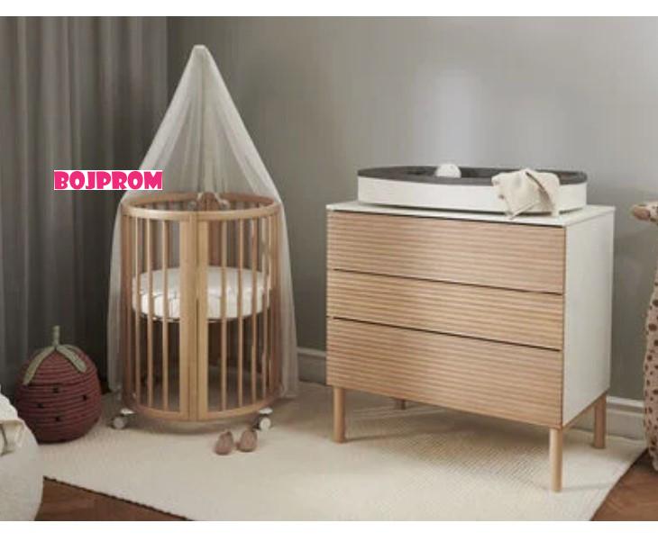 Stokke SLEEPI NATURAL KOMODA + PODLOGA ZA PRESVLAČENJE 