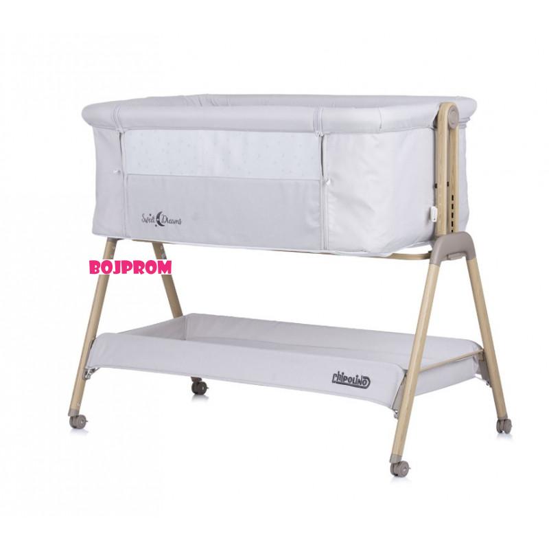 CHIPOLINO KOLIJEVKA SWEET DREAMS GREY STARS/WOOD KOSSD0214SG 