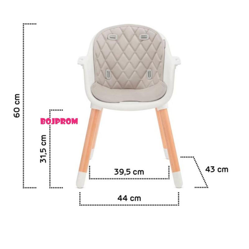 KINDERKRAFT HRANILICA SIENNA GREY 30434 