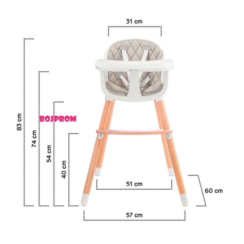 KINDERKRAFT HRANILICA SIENNA GREY 30434 