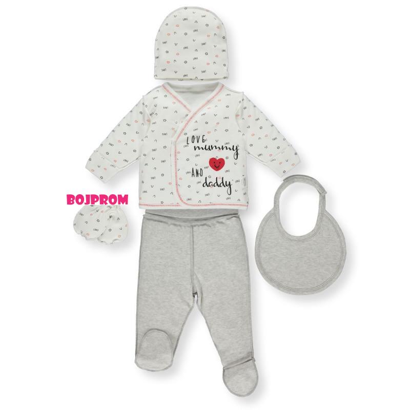 BEBETTO BEBI SET Z843 ECRU 0-3M/62CM 