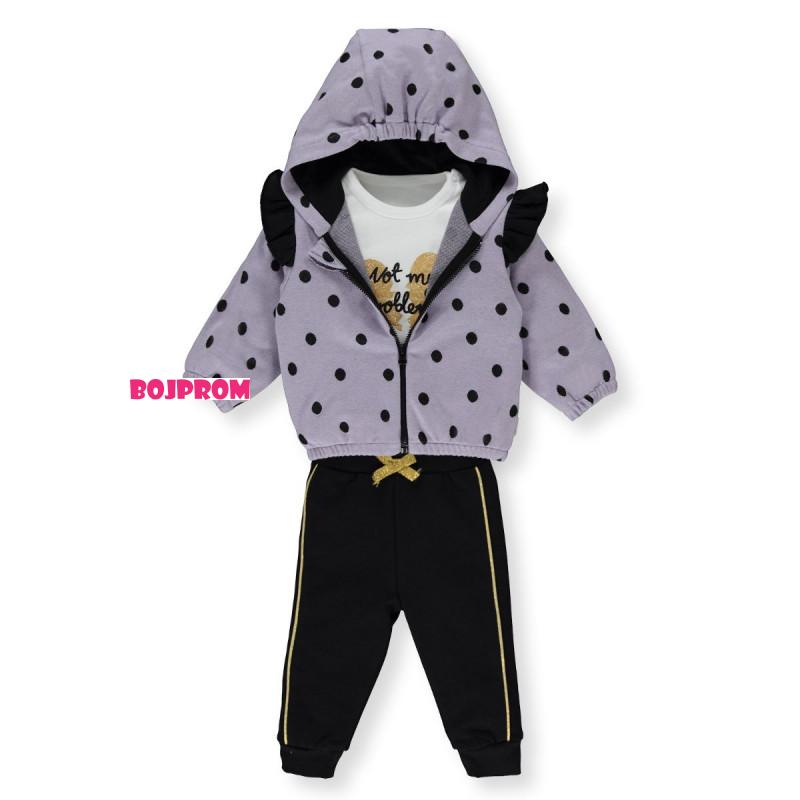 BEBETTO BEBI KOMPLET K4063 LILAC 9-12M/80CM 