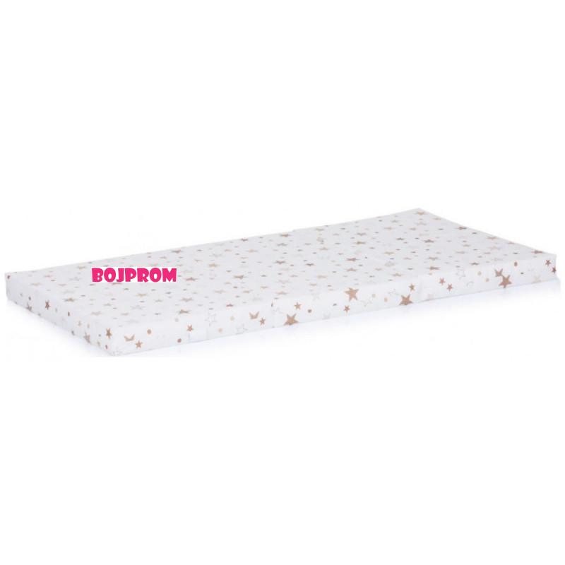 CHIPOLINO PREKLOPIVI DUSEK 60/120/6 WHITE/BEIGE STARS MAT02203WHBE 