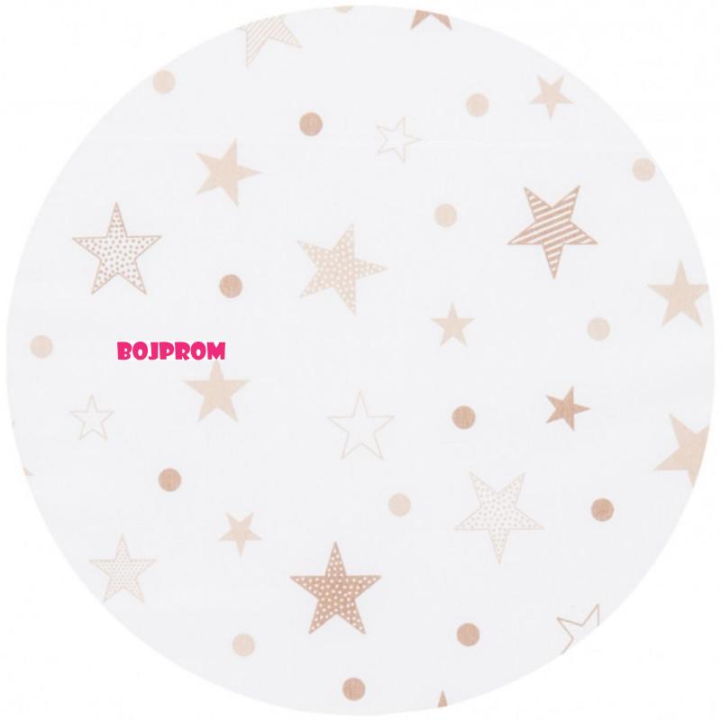 CHIPOLINO PREKLOPIVI DUSEK 60/120/6 WHITE/BEIGE STARS MAT02203WHBE 