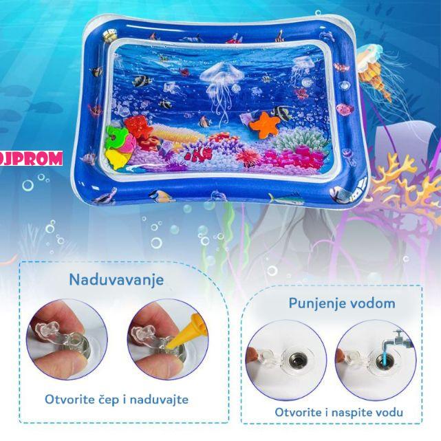 CROCO_TOYS BBO VODENA PODLOGA ZA IGRU BLUE JELLYFISH MTE-031BLUE 