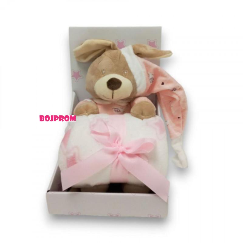 INFUNBEBE SET IGRACKA SA DEKOM SLEEPY BEAR PINK 20TB0167-2PI 