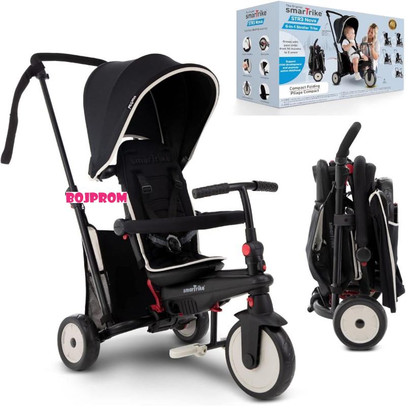 SMART TRIKE SMART TRIKE FOLDING STR 3 BLACK WITH CREAM PIPING 36909 