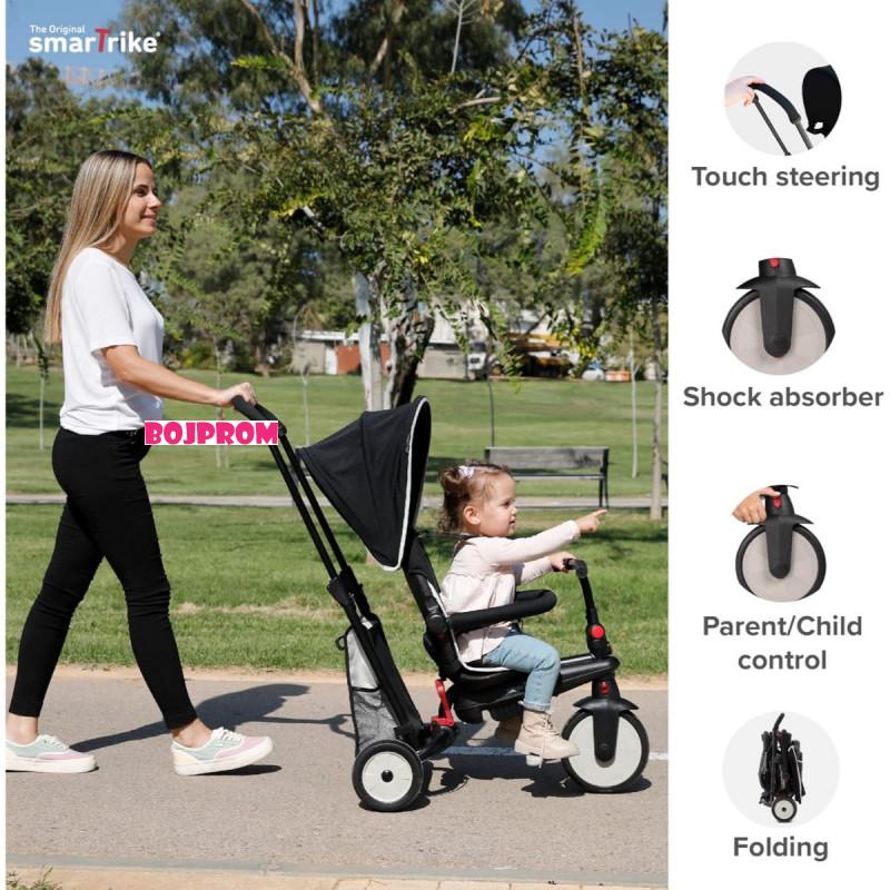 SMART TRIKE SMART TRIKE FOLDING STR 3 BLACK WITH CREAM PIPING 36909 
