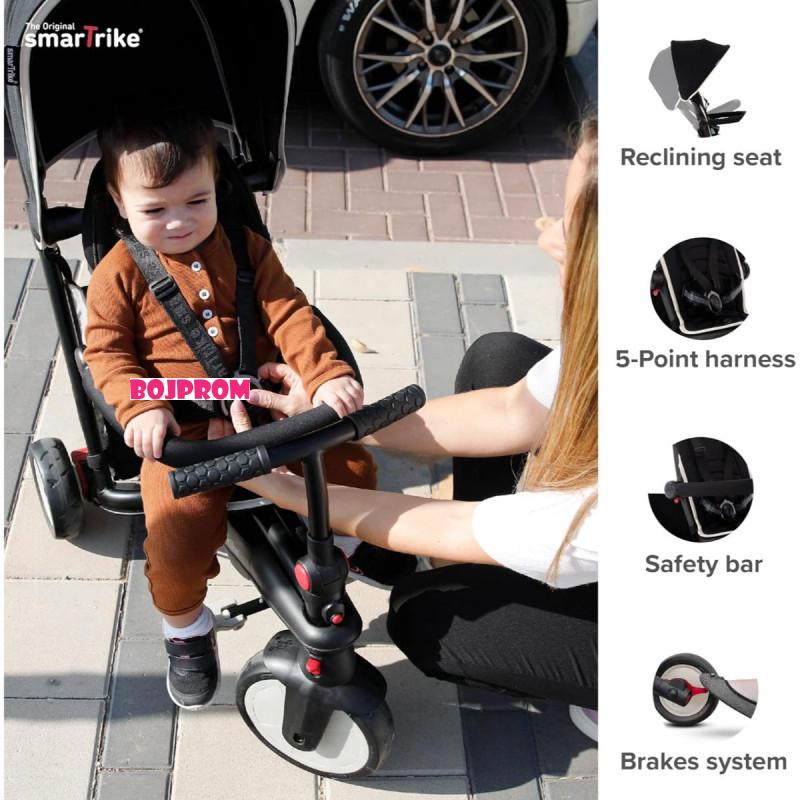 SMART TRIKE SMART TRIKE FOLDING STR 3 BLACK WITH CREAM PIPING 36909 