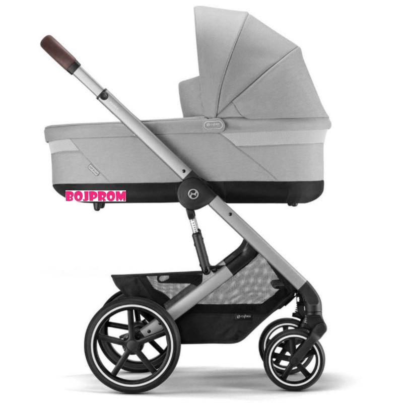 Cybex 3u1 KOLICA BALIOS S LUX SLV B LAVA GREY MID GREY + KORPA ZA KOLICA S LUX LAVA GREY MID GREY + AUTOSJEDALICA ATON S2 I-SIZE GRUPA 0+ (0-13 kg) LAVA GREY MID GREY 522001945 