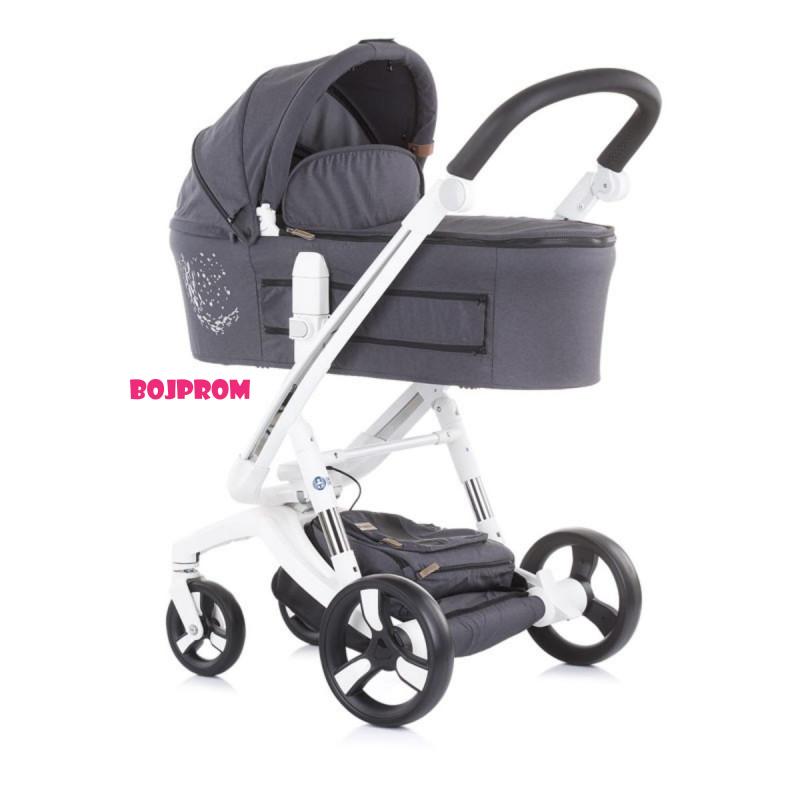 CHIPOLINO KOLICA ELECTRA WHITE FRAME-SILVER KKEL0211WSL 