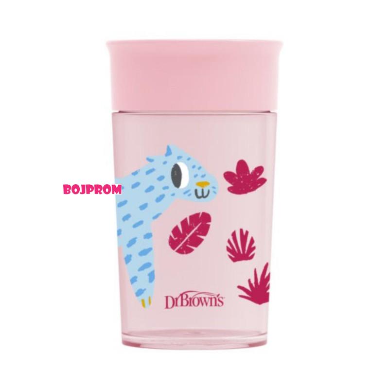 DR BROWNS SOLJA 360 STEPENI NO SPILL 300ML ROZE TC01093 