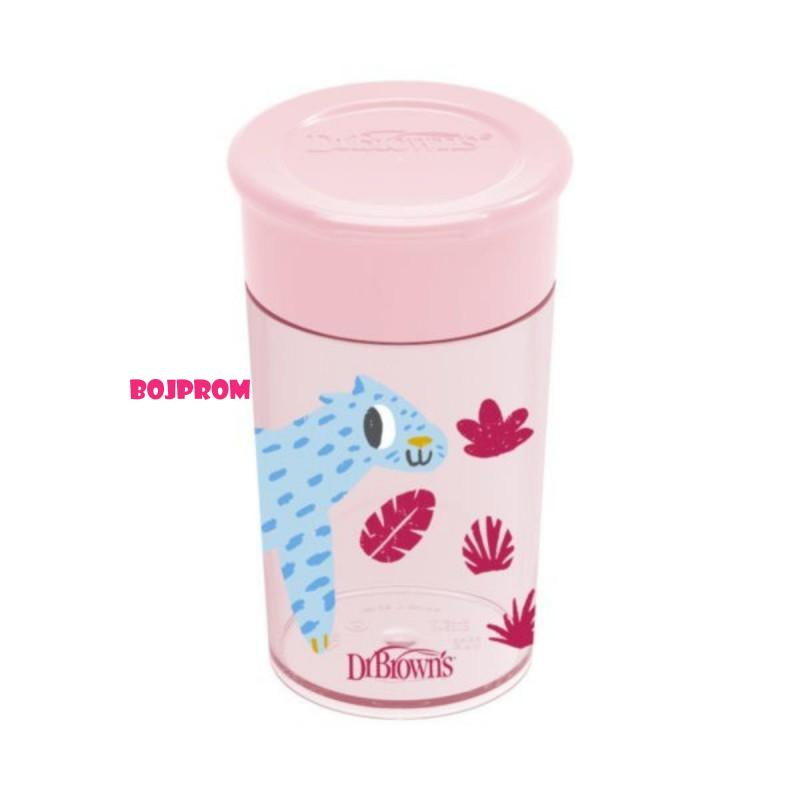 DR BROWNS SOLJA 360 STEPENI NO SPILL 300ML ROZE TC01093 